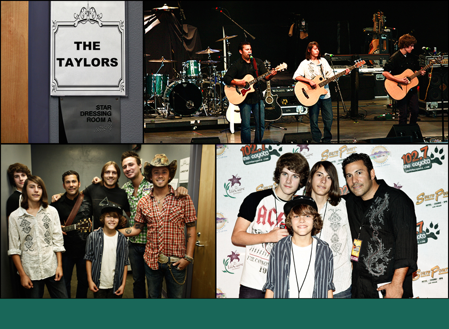 Behind stage on stage collage border