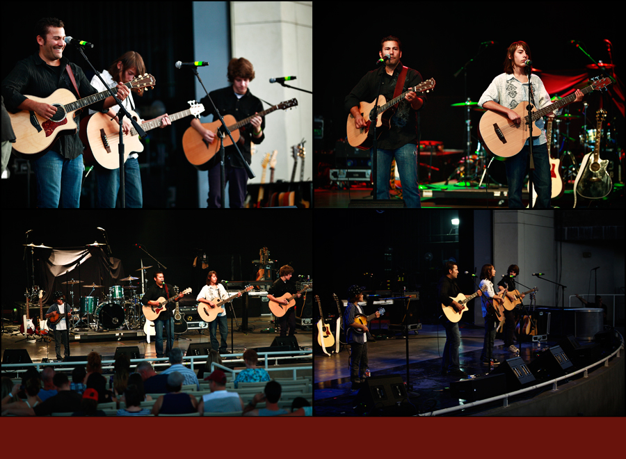 Boys on stage blog board