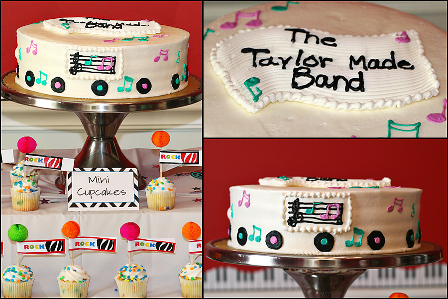 music cake collage